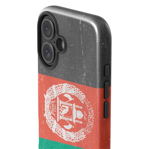 Afghanistan Flag Distressed iPhone 16 Plus Impact Case